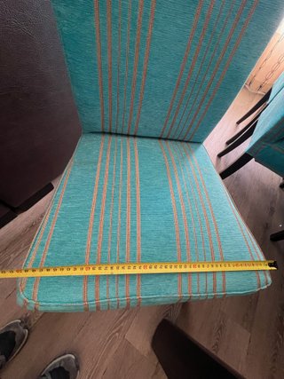 Mesa comedor y 6 sillas azul