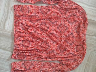 Camisa manga larga cuello barco talla S