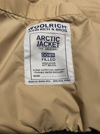 Giacca Woolrich blu e beige taglia S