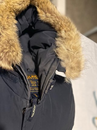 Giacca Woolrich blu e beige taglia S
