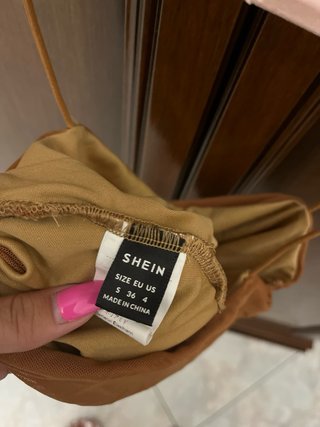 Top Shein marrone taglia S