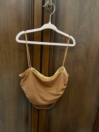 Top Shein marrone taglia S