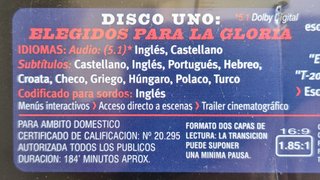 DVD ELEGIDOS PARA LA GLORIA, ED. ESPECIAL 2 DISCOS