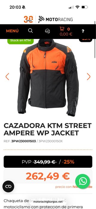 Chaqueta Alpinestars KTM Naranja/Gris