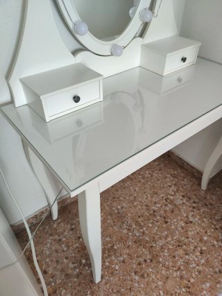 Tocador Ikea Hemnes Blanco + Taburete a juego