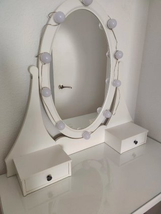Tocador Ikea Hemnes Blanco + Taburete a juego