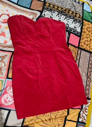 Mini vestido rojo elástico