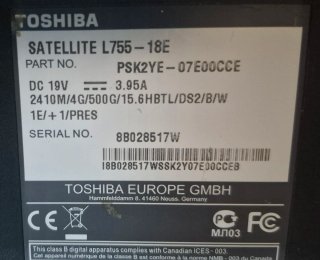 Portátil Toshiba Core i5 2ª Gen Rojo