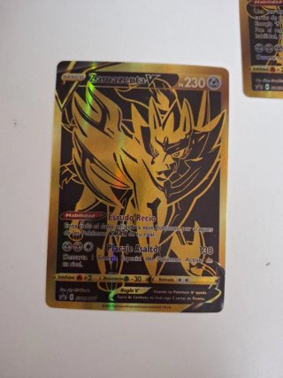 Lote 4 Cartas Pokémon Zacian V y Zamazenta V