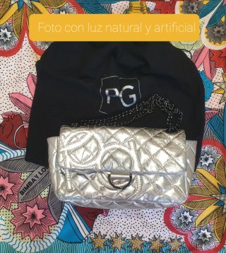 Bolso Purificación García plateado