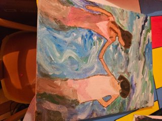Cuadro lienzo pintado a mano