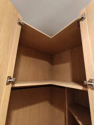 Armario Esquinero Madera Puertas Espejo
