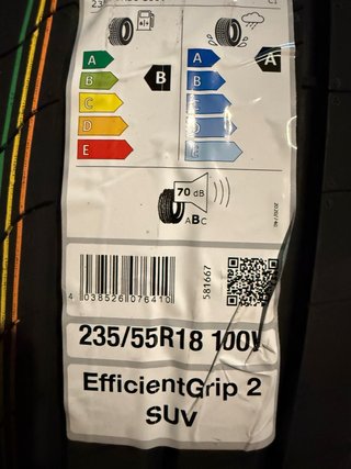 2 Neumaticos Goodyear 235/55 R18 100V EficientGrip