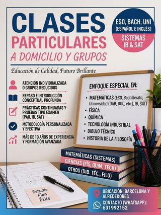 Clases de apoyo ESO Bachillerato Barcelona