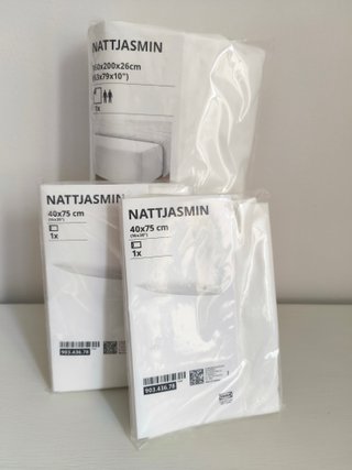 Ikea NATTJASMIN bajera 160 y fundas almohada