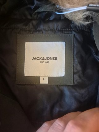 Parka larga Jack & Jones verde con capucha de...