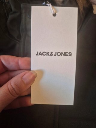 Parka larga Jack & Jones verde con capucha de...