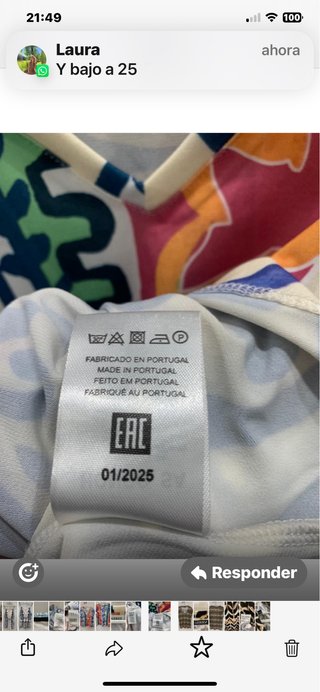 Camiseta Hongo Talla 44 Estampada