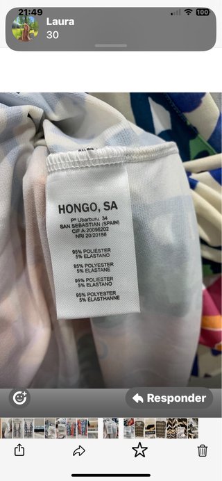 Camiseta Hongo Talla 44 Estampada