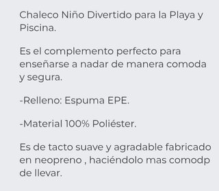 Chaleco flotador bebé medusas