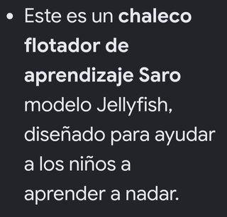 Chaleco flotador bebé medusas