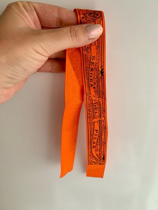 Cinta Virgen del Pilar Zaragoza Naranja