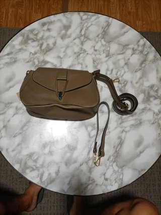 Bolso de mano elegante fiesta marrón y dorado