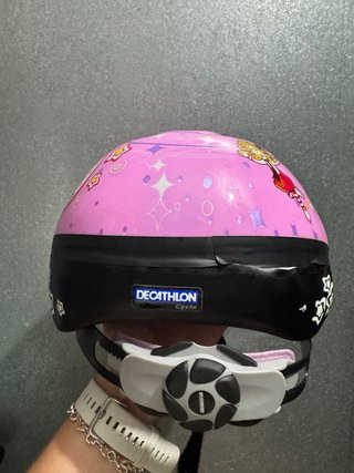 Casco Bicicleta Niña Princesa Rosa