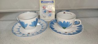 Set 2 Tazze e Piattini Mulino Bianco