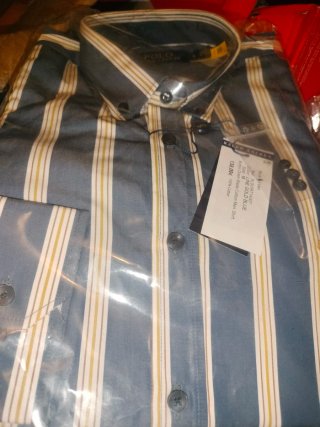 Camisa Ralph Lauren Talla M Rayas Azul/Oro