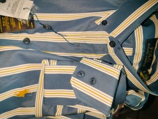 Camisa Ralph Lauren Talla M Rayas Azul/Oro
