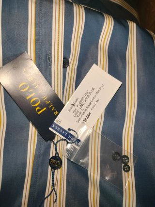 Camisa Ralph Lauren Talla M Rayas Azul/Oro
