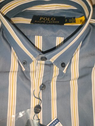 Camisa Ralph Lauren Talla M Rayas Azul/Oro