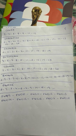 Cartas Repes Mundial 2026