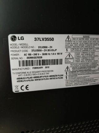 Televisor LG Negro 37 pulgadas