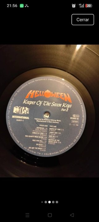 Vinilo LP Helloween Keeper Of The Seven Keys