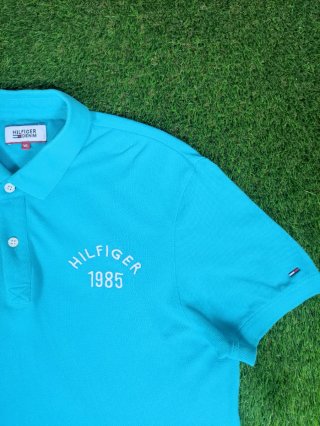 Polo Hilfiger Denim Azul Turquesa / Aguamarina XL