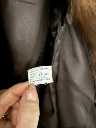 Abrigo sintético visón marrón