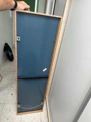 Specchio a figura intera con cornice grigia