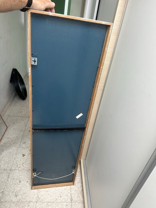 Specchio a figura intera con cornice grigia