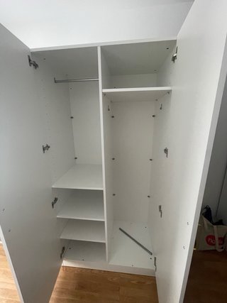 Armario blanco 2 puertas madera