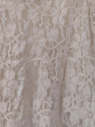 Blusa donna pizzo bianco dorato taglia unica