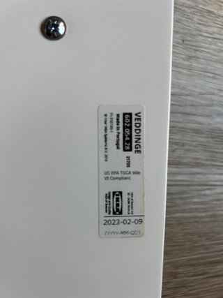 4 Frentes Cajón Blanco VEDDINGE 40x20 IKEA
