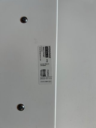 4 Frentes Cajón Blanco VEDDINGE 40x20 IKEA