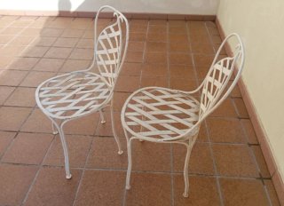 Juego de 2 Sillas Hierro Antiguas