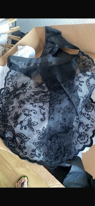 Mantilla y delantal Alicantina blanco de niña