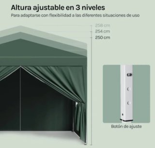 Carpa plegable impermeable 4 paredes