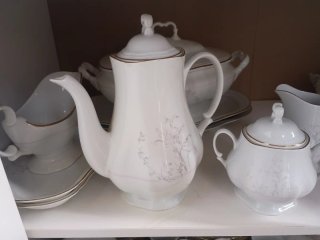 Vajilla Irabia Filo Oro Porcelana