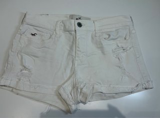 Shorts blancos Hollister rotos talla S