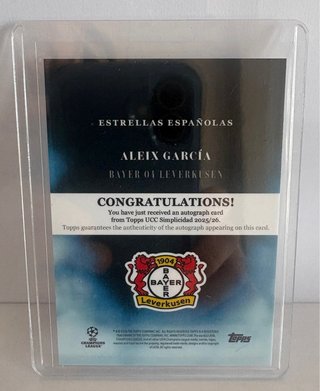 Topps Simplicidad Aleix García Autógrafo 2025/26